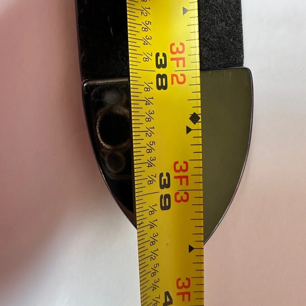 Black Embossed Genuine Leather‎ Belt Sz Large 38”